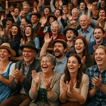Tribüne mit Zuschauern