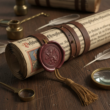 Städtische Urkunde mit Privilegien