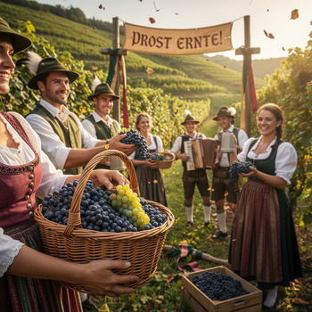 Traubenlese und Festzug