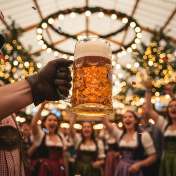 Oktoberfest: Maßkrug wird angehoben