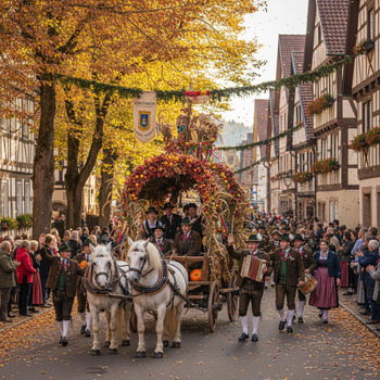 Herbstlicher Kirchweihzug