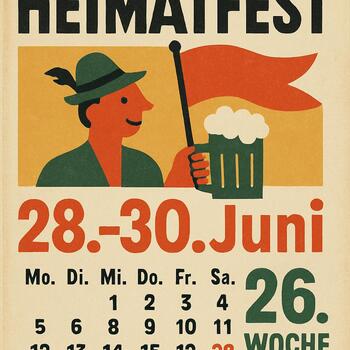 Festplakat mit Wochenangabe