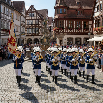 Fanfarenzug auf der Straße