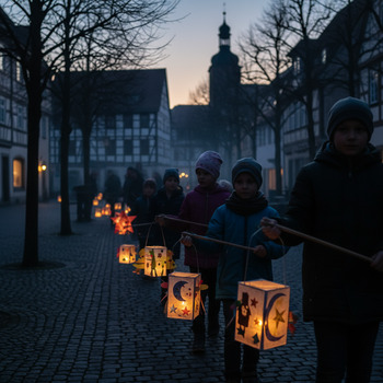 Laternenumzug am Abend