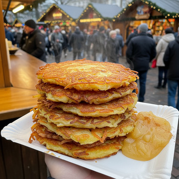 Reibekuchen mit Apfelmus