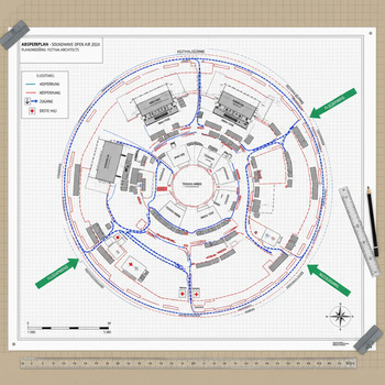 Absperrplan für einen Festplatz