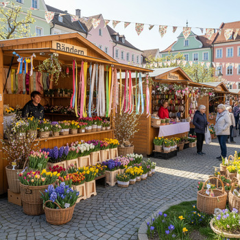 März: Frühlingsmarkt mit Bändern