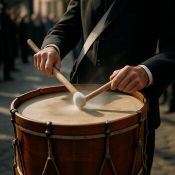 Trommler beim Auftakt einer Prozession