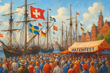 Hafenfest mit Schiffsmasten