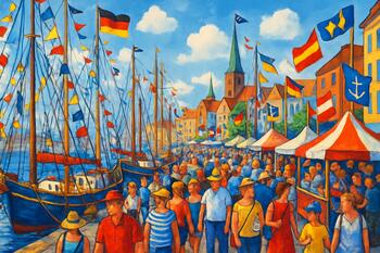 Hafentage mit Flaggen