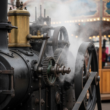 Dampfmaschine als Antrieb