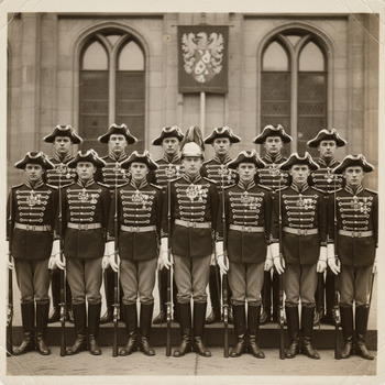 Karnevalsgarde in Uniformen