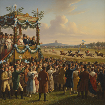 Historische Darstellung des frühen Oktoberfests